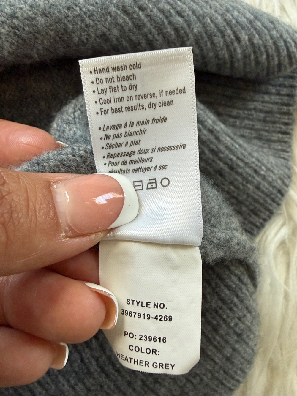PAIGE Raundi Wool Blend Cutout Shoulder Turtleneck Heather Gray Sweater - Picture 9 of 10